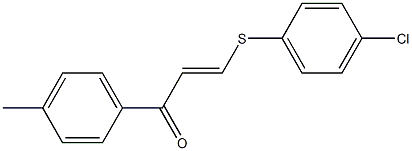 3-[(4-chlorophenyl)thio]-1-(4-methylphenyl)prop-2-en-1-one Struktur