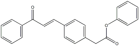 4-[(E)-3-oxo-3-phenyl-1-propenyl]phenyl 2-phenylacetate Struktur