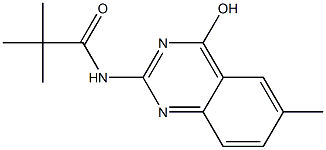 N1-(4-hydroxy-6-methylquinazolin-2-yl)-2,2-dimethylpropanamide Struktur