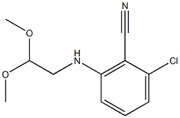 2-chloro-6-[(2,2-dimethoxyethyl)amino]benzonitrile Struktur