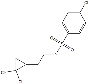 N1-[2-(2,2-dichlorocyclopropyl)ethyl]-4-chlorobenzene-1-sulfonamide Struktur