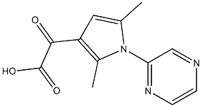 2-[2,5-dimethyl-1-(2-pyrazinyl)-1H-pyrrol-3-yl]-2-oxoacetic acid Struktur