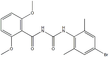 N-(4-bromo-2,6-dimethylphenyl)-N'-(2,6-dimethoxybenzoyl)urea Struktur