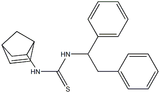 N-bicyclo[2.2.1]hept-5-en-2-yl-N'-(1,2-diphenylethyl)thiourea Struktur