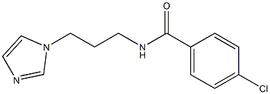 4-chloro-N-[3-(1H-imidazol-1-yl)propyl]benzenecarboxamide Struktur