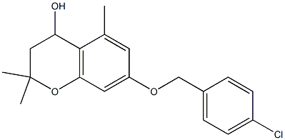 7-[(4-chlorobenzyl)oxy]-2,2,5-trimethylchroman-4-ol Struktur