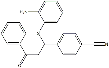 4-{1-[(2-aminophenyl)thio]-3-oxo-3-phenylpropyl}benzonitrile Struktur