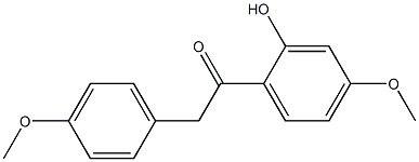 1-(2-hydroxy-4-methoxyphenyl)-2-(4-methoxyphenyl)ethan-1-one Struktur