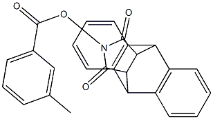 17-[(3-methylbenzoyl)oxy]-17-azapentacyclo[6.6.5.0~2,7~.0~9,14~.0~15,19~]nonadeca-2(7),3,5,9(14),10,12-hexaene-16,18-dione Struktur