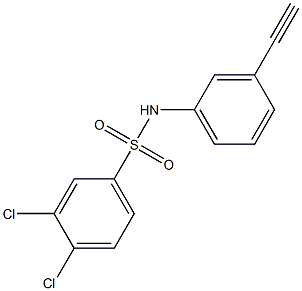 N1-(3-eth-1-ynylphenyl)-3,4-dichlorobenzene-1-sulfonamide Struktur