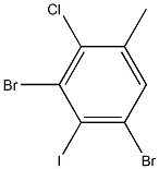 3-Chloro-2,6-dibromo-4-methyliodobenzene Struktur