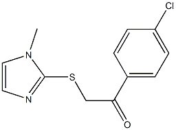 1-(4-chlorophenyl)-2-[(1-methyl-1H-imidazol-2-yl)thio]ethan-1-one Struktur