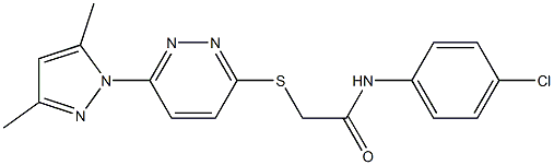 N1-(4-chlorophenyl)-2-{[6-(3,5-dimethyl-1H-pyrazol-1-yl)pyridazin-3-yl]thio}acetamide Struktur