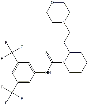 N1-[3,5-di(trifluoromethyl)phenyl]-2-(2-morpholinoethyl)piperidine-1-carbothioamide Struktur