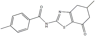 4-methyl-N-(5-methyl-7-oxo-4,5,6,7-tetrahydro-1,3-benzothiazol-2-yl)benzenecarboxamide Struktur