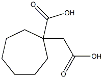 1-(carboxymethyl)cycloheptane-1-carboxylic acid Struktur