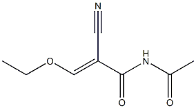 N-acetyl-2-cyano-3-ethoxyacrylamide Struktur