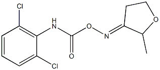 3-({[(2,6-dichloroanilino)carbonyl]oxy}imino)-2-methyltetrahydrofuran Struktur