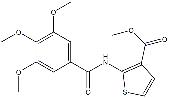 methyl 2-[(3,4,5-trimethoxybenzoyl)amino]thiophene-3-carboxylate Struktur