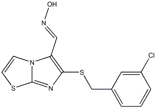 6-[(3-chlorobenzyl)sulfanyl]imidazo[2,1-b][1,3]thiazole-5-carbaldehyde oxime Struktur