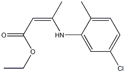 ethyl 3-(5-chloro-2-methylanilino)but-2-enoate Struktur