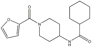 N1-[1-(2-furylcarbonyl)-4-piperidyl]cyclohexane-1-carboxamide Struktur