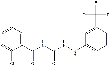 N1-(2-chlorobenzoyl)-2-[3-(trifluoromethyl)phenyl]hydrazine-1-carboxamide Struktur