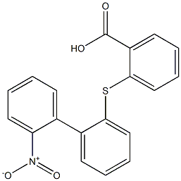 2-[(2'-nitro[1,1'-biphenyl]-2-yl)thio]benzoic acid Struktur