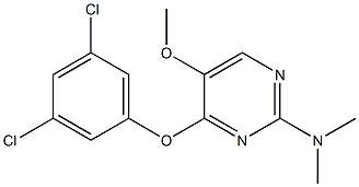 4-(3,5-dichlorophenoxy)-5-methoxy-N,N-dimethyl-2-pyrimidinamine Struktur