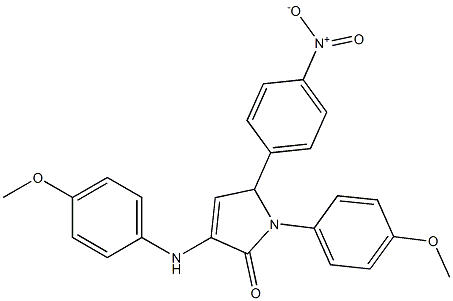 3-(4-methoxyanilino)-1-(4-methoxyphenyl)-5-(4-nitrophenyl)-2,5-dihydro-1H-p yrrol-2-one Struktur