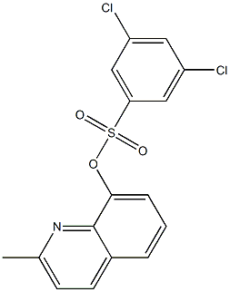 2-methyl-8-quinolyl 3,5-dichlorobenzene-1-sulfonate Struktur