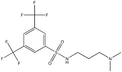 N1-[3-(dimethylamino)propyl]-3,5-di(trifluoromethyl)benzene-1-sulfonamide Struktur