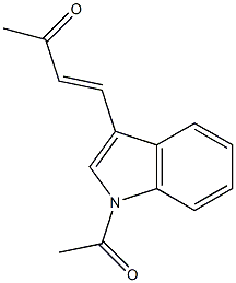 4-(1-acetyl-1H-indol-3-yl)but-3-en-2-one Struktur