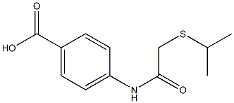 4-{[2-(isopropylthio)acetyl]amino}benzoic acid Struktur