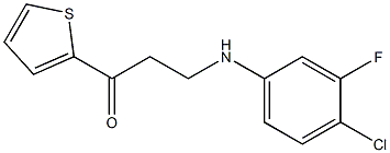 3-(4-chloro-3-fluoroanilino)-1-(2-thienyl)-1-propanone Struktur