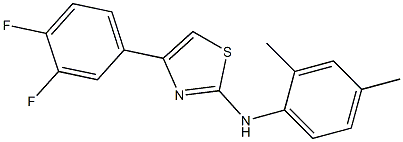 N2-(2,4-dimethylphenyl)-4-(3,4-difluorophenyl)-1,3-thiazol-2-amine Struktur