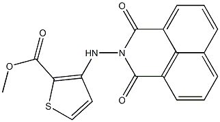 methyl 3-[(1,3-dioxo-2,3-dihydro-1H-benzo[de]isoquinolin-2-yl)amino]thiophene-2-carboxylate Struktur