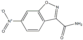 6-nitro-1,2-benzisoxazole-3-carboxamide Struktur