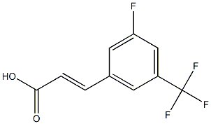 (E)-3-[3-fluoro-5-(trifluoromethyl)phenyl]-2-propenoic acid Struktur