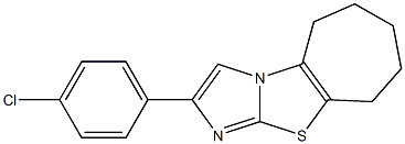 2-(4-chlorophenyl)-6,7,8,9-tetrahydro-5H-cyclohepta[d]imidazo[2,1-b][1,3]thiazole Struktur