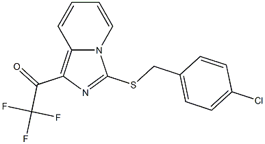 1-{3-[(4-chlorobenzyl)thio]imidazo[1,5-a]pyridin-1-yl}-2,2,2-trifluoroethan-1-one Struktur