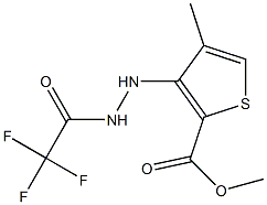 methyl 4-methyl-3-[2-(2,2,2-trifluoroacetyl)hydrazino]thiophene-2-carboxylate Struktur