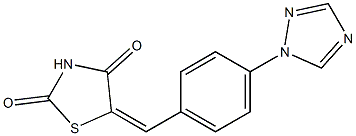 5-{(Z)-[4-(1H-1,2,4-triazol-1-yl)phenyl]methylidene}-1,3-thiazolane-2,4-dione Struktur