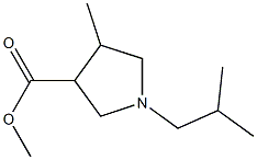 methyl 1-isobutyl-4-methylpyrrolidine-3-carboxylate Struktur