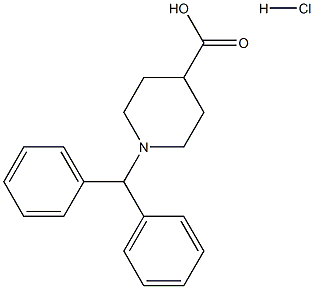 1-Benzhydrylpiperidine-4-Carboxylic Acid Hydrochloride Struktur