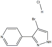 4-(4-Bromo-1H-Pyrazol-3-Yl)Pyridine Hydrochloride Struktur