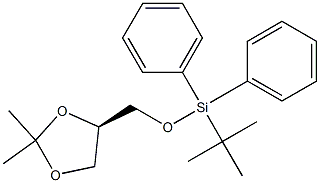 (R)-tert-butyl ((2,2-dimethyl-1, 3-dioxolan-4-yl) methoxy) diphenylsilane Struktur