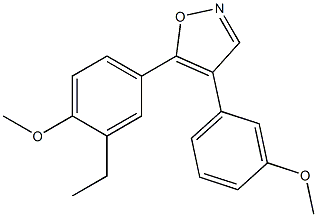 5-(3-ethyl-4-methoxyphenyl)-4-(3-methoxyphenyl)isoxazole Struktur