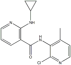 N-(2-chloro-4-methylpyridin-3-yl)-2-(cyclopropylamino)nicotinamide Struktur