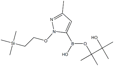 1-(2-Trimethylsilylethoxy)methyl-1H-pyrazole-5-boronic acid pinacol ester Struktur